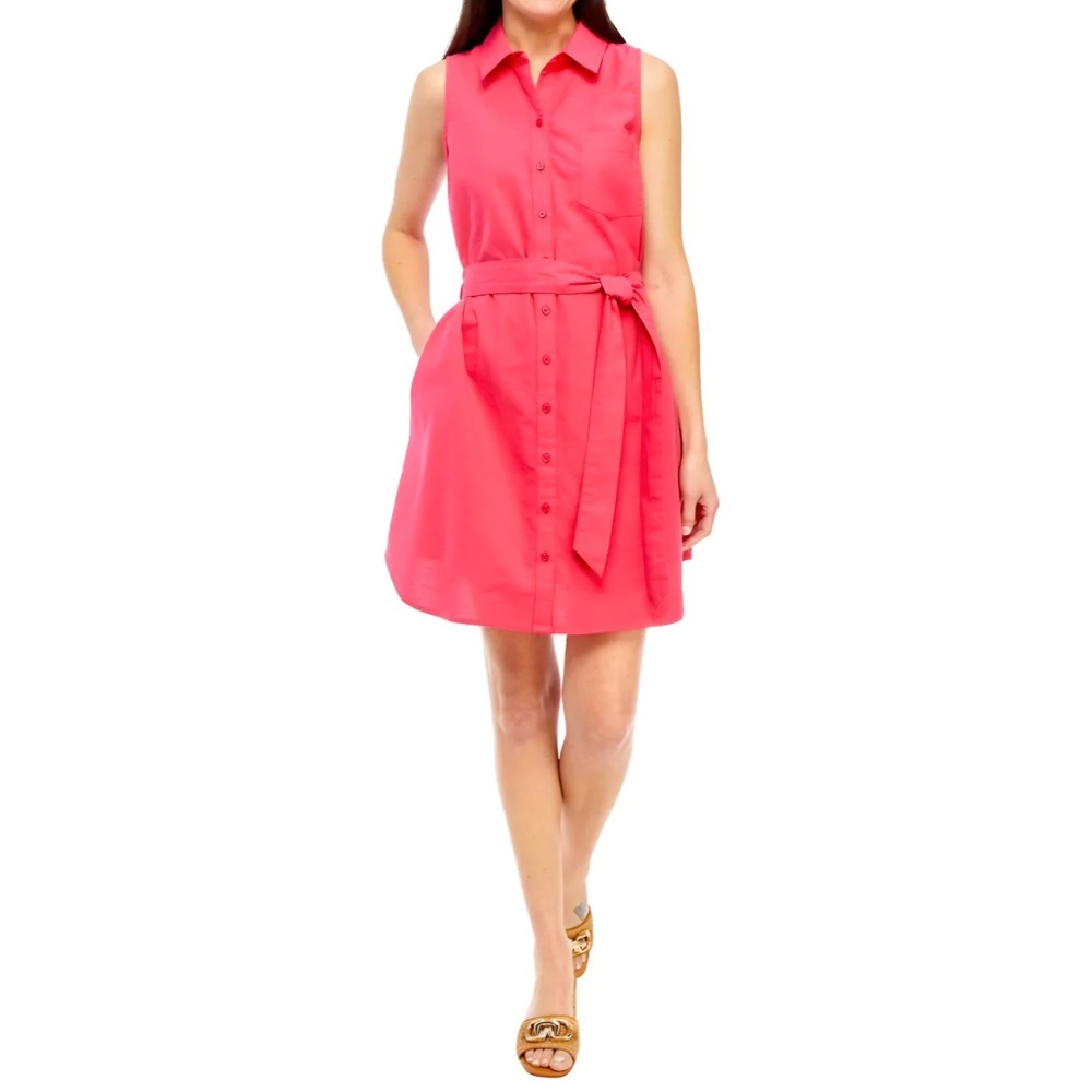 New With Tags Crown & Ivy "Coral Vivid" Boyfriend Dress